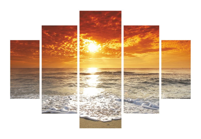 Wallity Cuadro Decorativo de MDF Multicolor (5 Piezas)